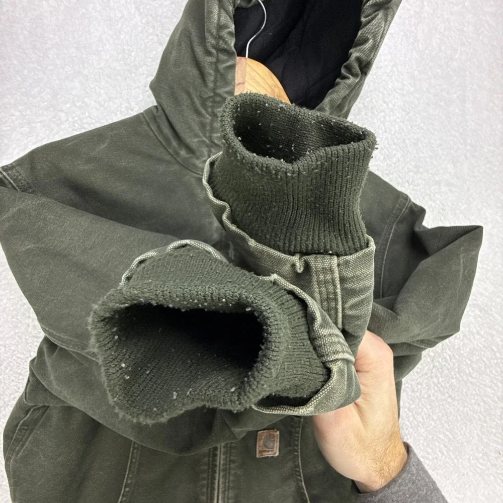 Carhartt Sandstone Jacket Quilt Lined Youth XL (14/16) YYJ130 MOS Moss‎ Green